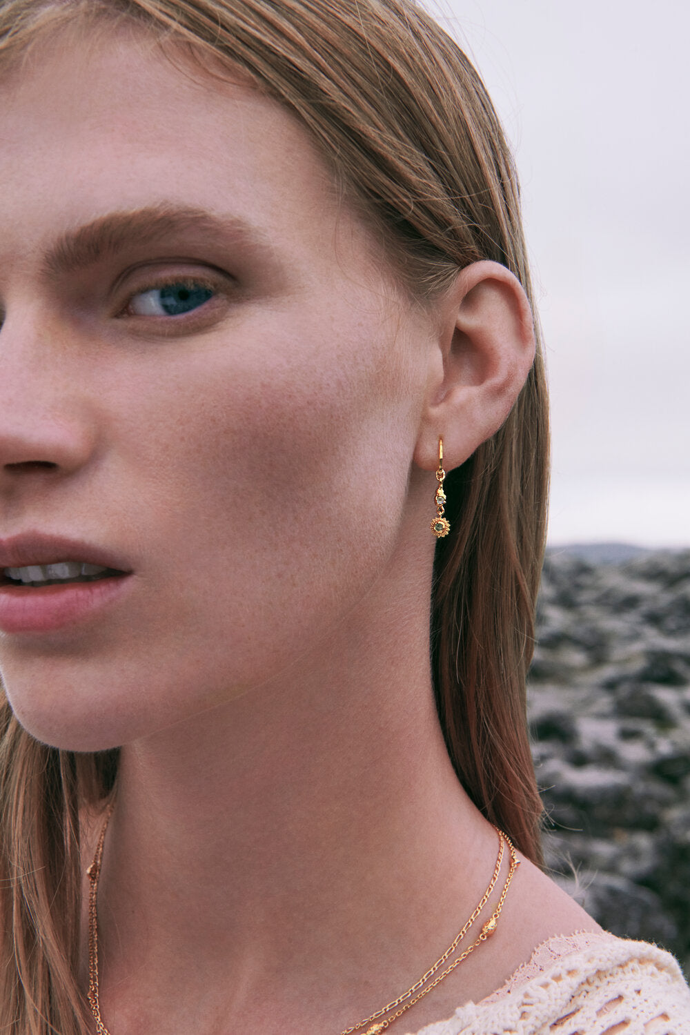 Maanesten Ember øreringe - 18 karat forgyldt - Bahne